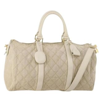 Chanel Pre-owned Boston Bag - Dames - Pre-owned - Beige - Maat: ONE Size Leer