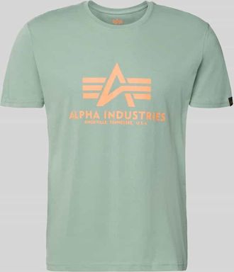 Alpha Industries Alpha Industries T-Shirt mit Label-Detail Modell BASIC in Lind, Gr&ouml;&szlig;e XXXL