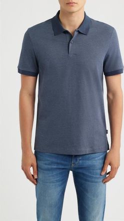 BOSS Parlay Cotton Piqu&eacute; Polo in Dark Blue at Nordstrom, Size Xx-Large