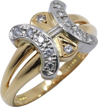 Celine Yellow Gold (18K) Platinum 900 Band Ring (Pre-Owned)