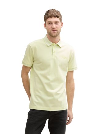 Tom Tailor Poloshirt TOM TAILOR, Herren, Gr. XL, gr&uuml;n (lime gr&uuml;n two tone), Piqu&eacute;, Obermaterial: 98% Baumwolle, 2% Elasthan, kontrastfarbene Details, unifarben, 