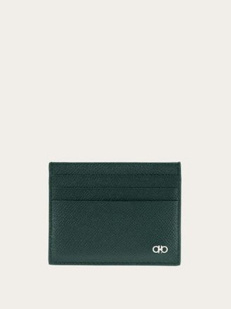 Ferragamo Men Gancini credit card holder Green