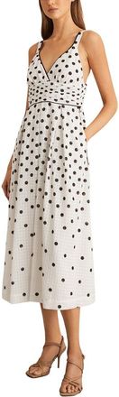 Reiss Dottie Polka Dot Midi Dress