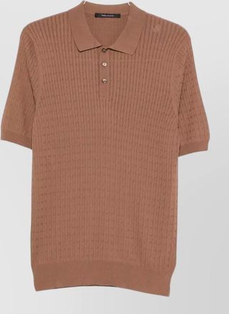 Tagliatore polo shirt cable knit design