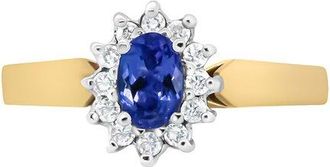 House of Brilliance Haus Of Brilliance 14K 0.48 Ct. Tw. Diamond & Tanzanite Halo Ring