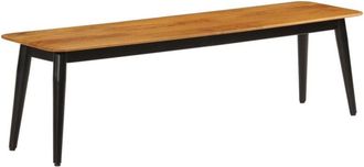 vidaXL Vidaxl - Banco madera maciza de mango y hierro 160x40x45 cm