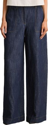 Reiss Ashby Linen-Blend Wide Leg Trouser