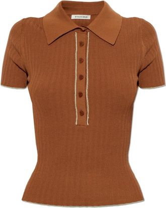 By Malene Birger Benita Poloshirt - Dames - Polos - Bruin - S - Polyester - Tops