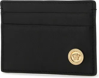 Versace Leather Card Case - Black