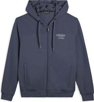 Freddy Felpa con cappuccio camouflage e inserti rigati