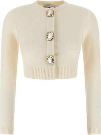 Self Portrait Cream Wool Cardigan