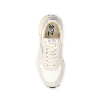 Autry Panelled Mesh and Suede Sneaker - Beige