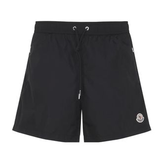Moncler Beachwear, male, Black, Size: S Swim Shorts