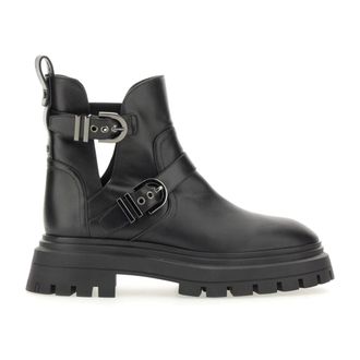 Stuart Weitzman Ankle Boots, female, Black, Size: 8 1/2 US Maverick Bedford Moto Bootie