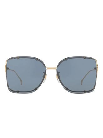 Gucci square-frame sunglasses - women - Metal - 60 - Gold