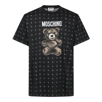 Moschino T-Shirts, male, Black, Size: XL Teddy Printed T-Shirt