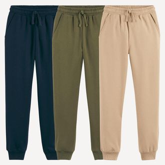 La Redoute Collections Set van 3 joggingbroeken in molton