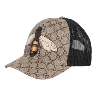 Gucci Bee GG Jacquard Baseball Cap Beige Brown 426887-4HB12-2160