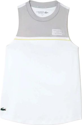 Lacoste Dames/Dames Contrast Stretch Sport T-shirt (Wit/Grijs)