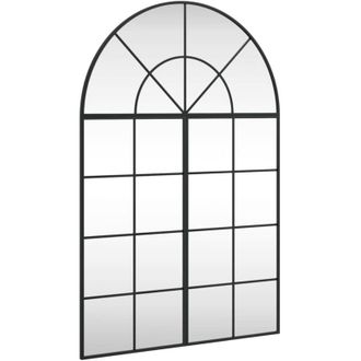 vidaXL Wall Mirror Black 80x120 cm Arch Iron Vidaxl