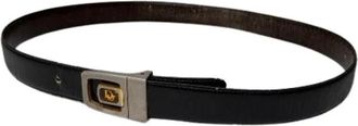 Dior Pre-owned Two-Tone Buckle Leather Belt - Dames - Vintage Accessoires - Zwart - ONE Size - Leer - Vintage