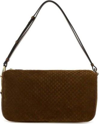 Gucci Caramel Suede Gucci Half Horsebit Shoulder Bag Pepperbrownpepbr Calf Skin Borse A Mano