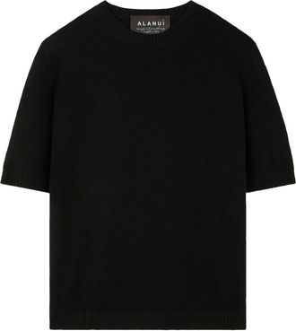 Alanui A Finest Knit crew-neck T-shirt - women - Cashmere/Cotton - L - Black