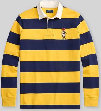 Polo Ralph Lauren Regular Fit Poloshirt aus reiner Baumwolle mit Polo Bear Stitching in GELB, Gr&ouml;&szlig;e XXL