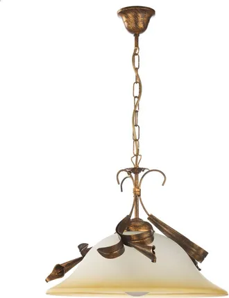 Onli Lampadario A Sospensione lucrezia In Metallo E Vetro Color Bronzo, E27