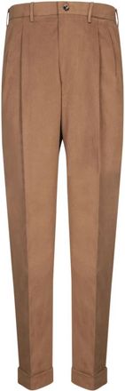 Dell'Oglio Bruine broek voor mannen - Heren - Chinos - Bruin - XL - Broeken