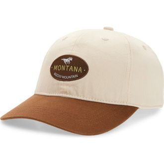 BP. Montana Twill Baseball Cap in Ivory- Brown Montana at Nordstrom