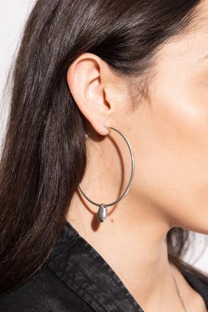Isabel Marant Round Earrings With Pendant, Womens, Silver