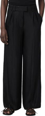 AllSaints Charley Wide Leg Pants in Black at Nordstrom, Size 12 Us
