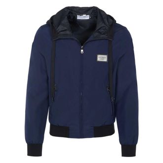 Dolce & Gabbana Hooded Bomber Jacket - Heren - Jassen - Blauw - Maat: S