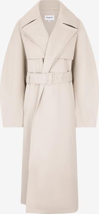 Alaia Runder Trenchcoat mit doppeltem Kragen