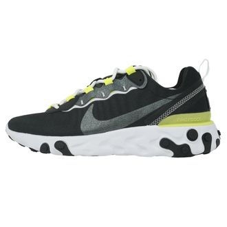 Nike React Element 55 SE Lace-Up Black Synthetic Womens Trainers CN3591_001 Cotton - Size UK 5.5