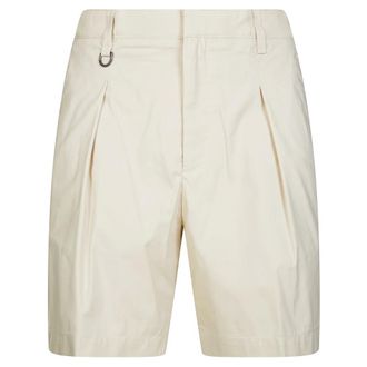 Paolo Pecora Casual Shorts, male, Beige, Size: L Bermuda 1 Pinces Tessuto Tecnico
