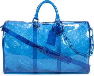 Louis Vuitton Pre-owned Womens Ltd. Ed. Virgil Abloh Prism Keepall Bandouliere 5 Travel Bag - Blue - One Size