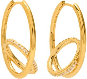 Otiumberg Spiralis Pavé 14kt Gold Vermeil Hoop Earrings - One Size