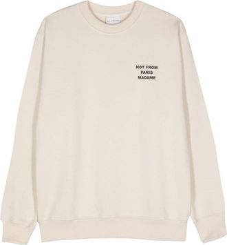 Dr&ocirc;le de Monsieur Beige Sweatshirt with logo