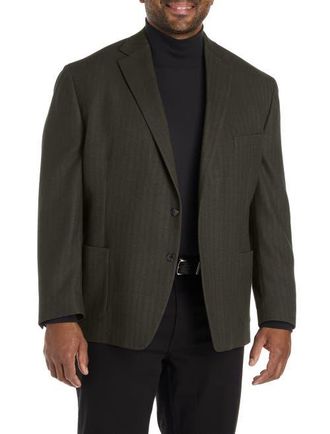 Michael Kors Big & Tall Printed Sport Coat in Olive at Nordstrom, Size 52Xl