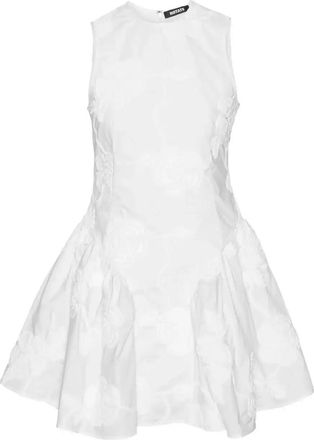 Rotate Floral-Embellished Mini Dress - Womens - Viscose/Elastane/Organic Cotton/Polyester