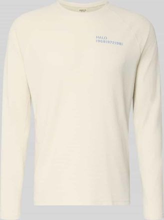 Halo Longsleeve mit Label-Print Modell SORONA in Offwhite, Gr&ouml;&szlig;e XXL