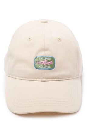 Frasier Sterling Sardines Embroidered Baseball Cap in Natural at Nordstrom Rack