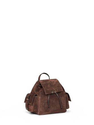Brunello Cucinelli Womens Backpack Sartorial Espresso Brown Calf Leather Backpacks