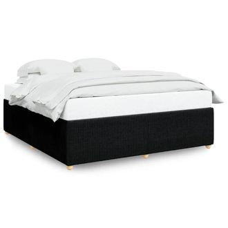 Berkfield Home Bed Frame without Mattress Black Super King Fabric