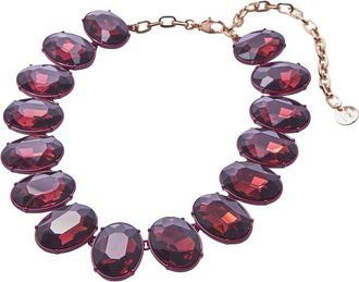 Carolina Herrera Cz Tonal Oval Crystal Necklace