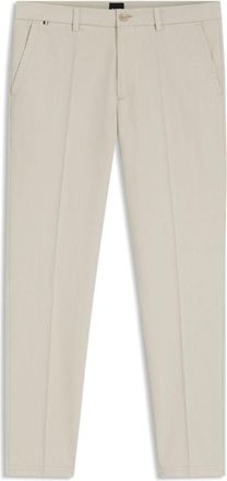 BOSS Slim-fit trousers in stretch-cotton dobby
