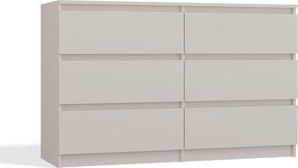 OEM C&oacute;moda Moderna Grande Con 6 Cajones, Color Cachemir - Beige Elegante, Construcci&oacute;n S&oacute;lida, Perfecta Para La Sala De Estar, El Dormitorio Y La Habitaci