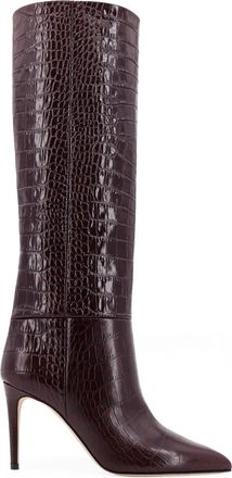 PARIS TEXAS Stiletto Embossed Croco Leather Boots